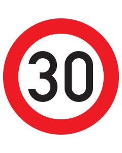 Adco Vorschriftszeichen Nr. 274.30 zulässige Höchstgeschwindigkeit 30 km/h