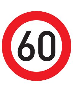 Adco Vorschriftszeichen Nr. 274.60 zulässige Höchstgeschwindigkeit 60 km/h